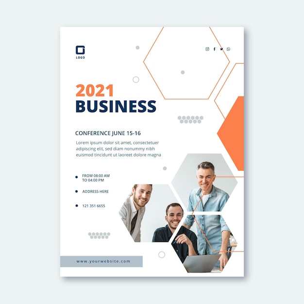 General business vertical poster template