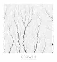 Free vector generative branch growth pattern