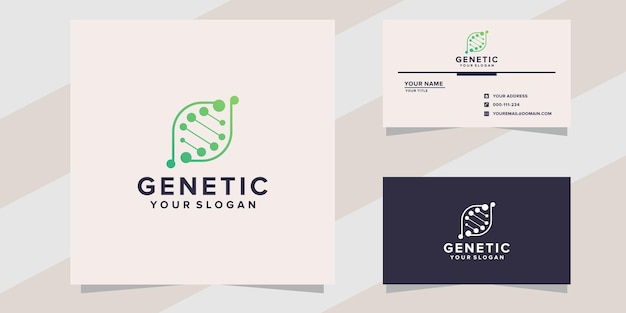 Шаблон генетического логотипа на современном