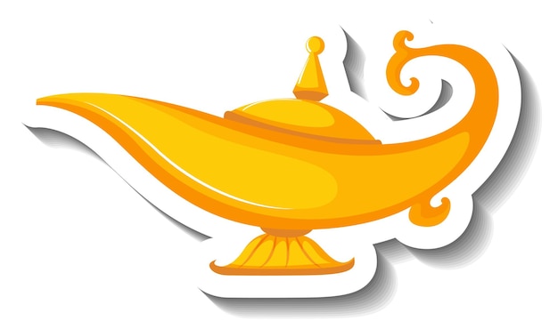 Genie Magic Lamp Cartoon Sticker