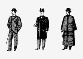 Free vector gentleman fashion from the past