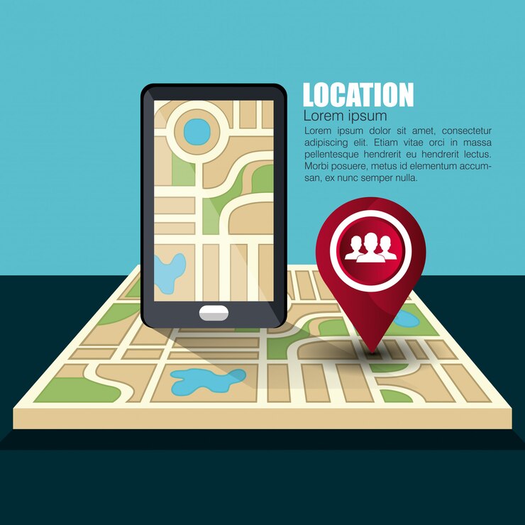Free Vector geographic location system