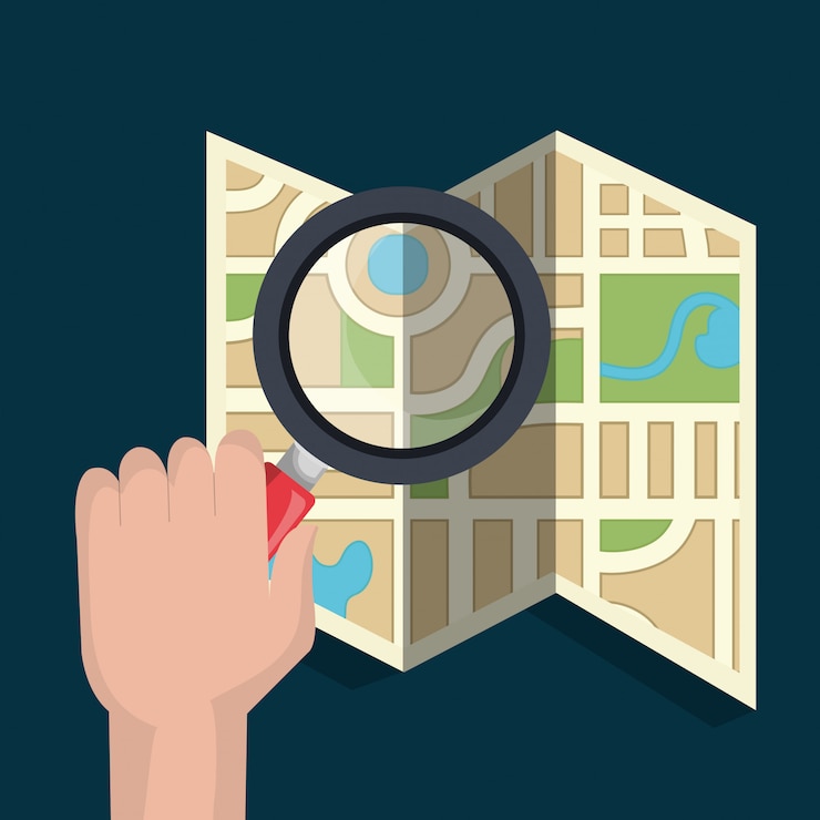 Free Vector geographic location system