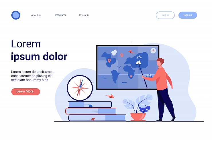 Free Vector geography teacher in class