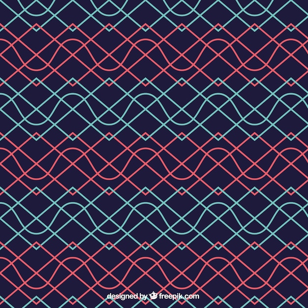 Free vector geometic pattern with waves