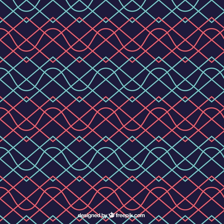 무료 Vector 파도와 geometic 패턴