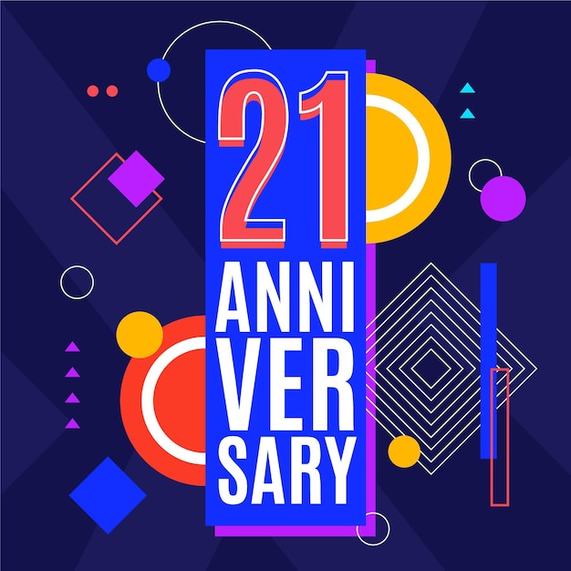 기하학적 21 주년 배경