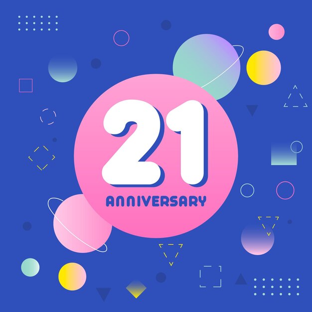 기하학 21 주년 벽지