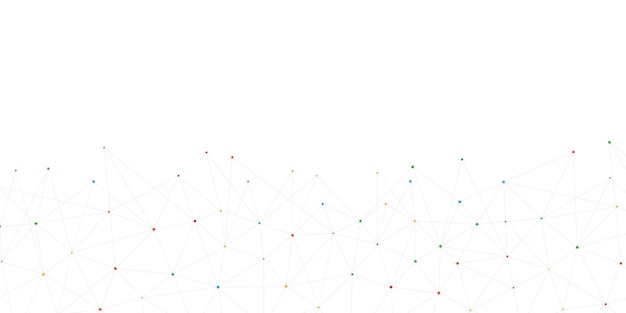 Vettore gratuito fondo astratto geometrico con punti e linee collegati