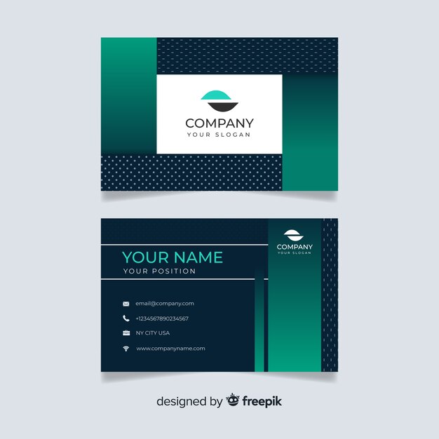 Geometric abstract business card template