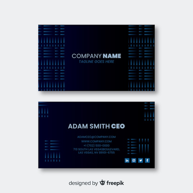 Free vector geometric abstract business card template