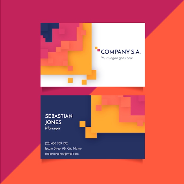 Geometric Abstract business Card