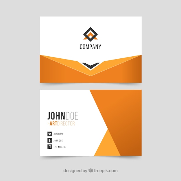 Geometric abstract business card