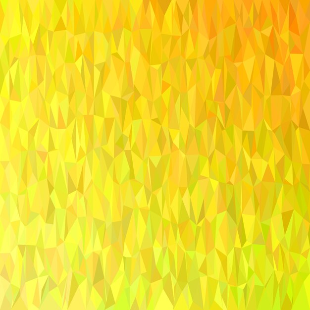 幾何学的な抽象的な混沌とした三角形のパターンの背景 - 黄色い三角形からのモザイクベクトルの設計