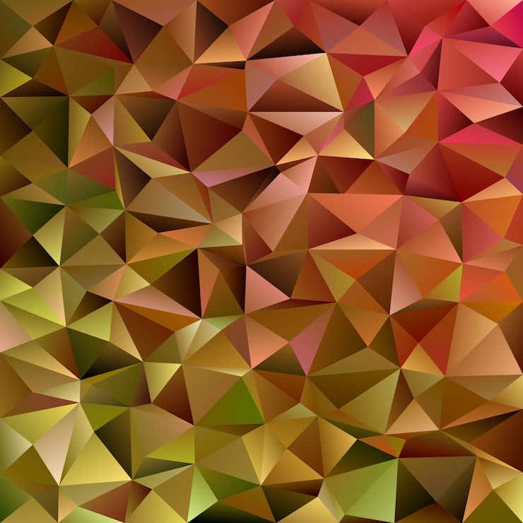 Free Vector geometric abstract chaotic triangle pattern background - mosaic vector graphic design from colored triangles