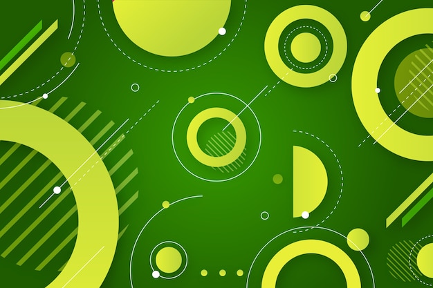 Free vector geometric abstract green background