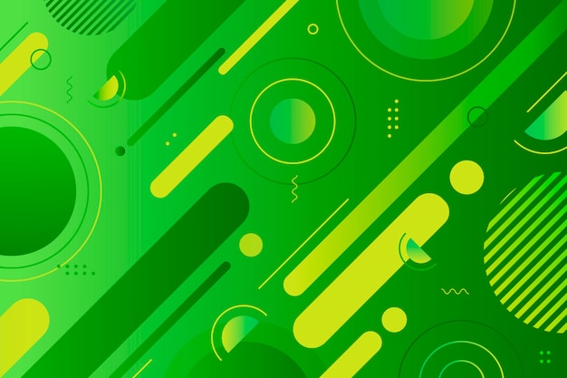 Бесплатное векторное изображение Геометрический абстрактный зеленый фон
