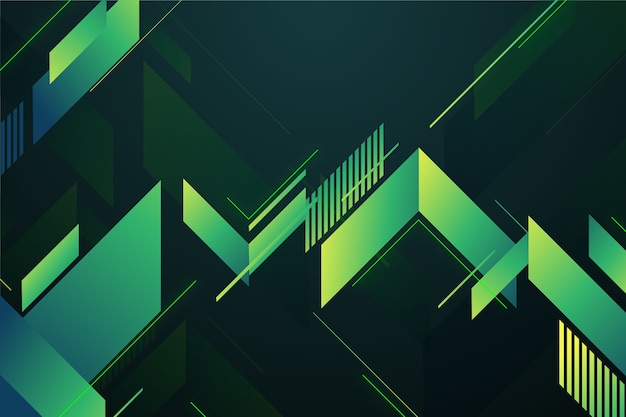 Геометрический абстрактный зеленый фон
