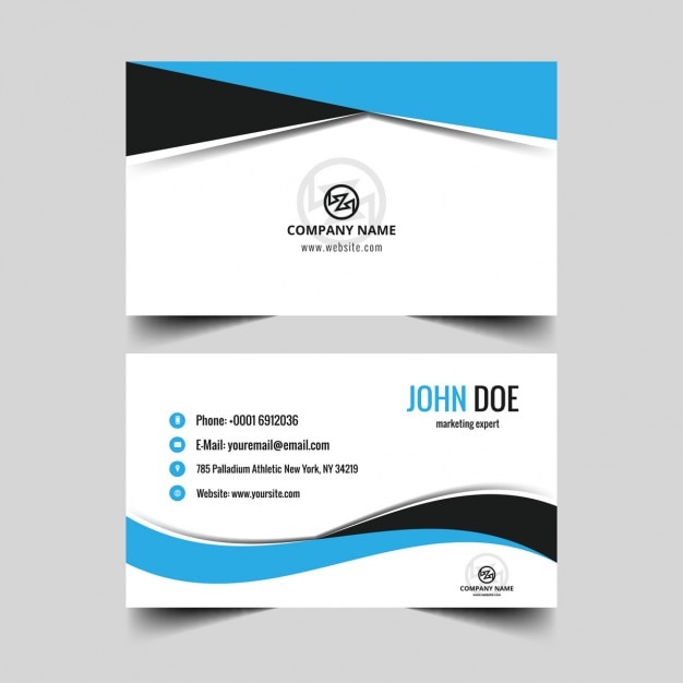 Free vector geometric and abstract visiting card