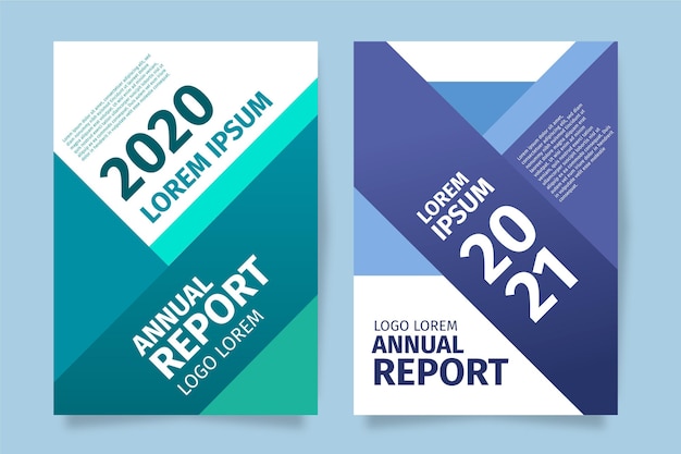 Free vector geometric annual report