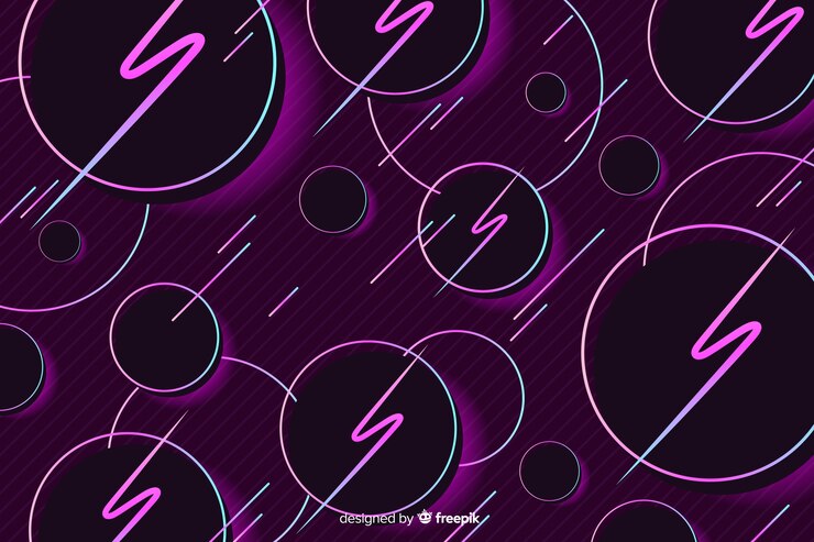 Free Vector geometric background in 80s style