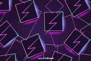 Free vector geometric background in 80s style