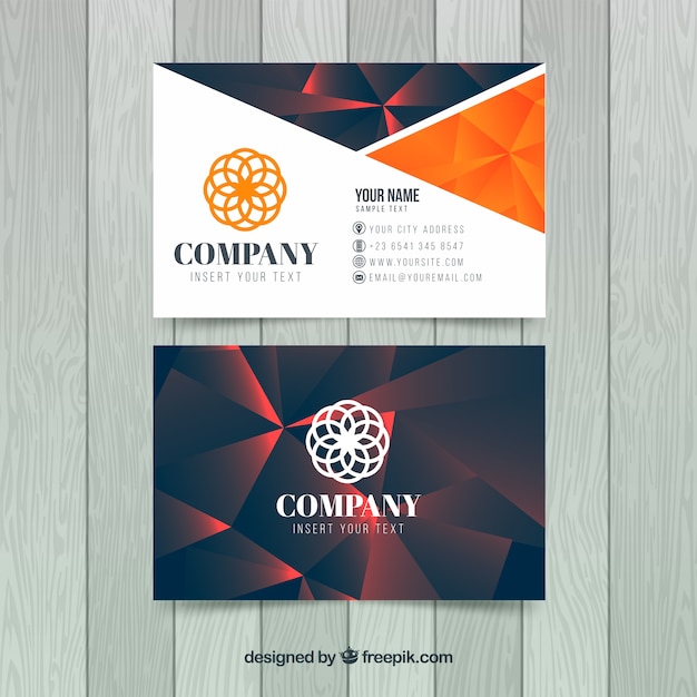 Geometric background business card