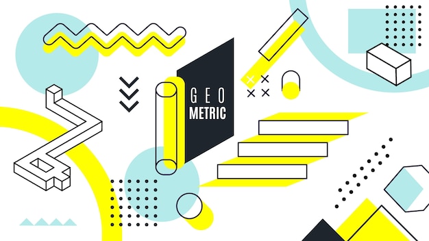 無料ベクター 幾何学的な背景のコンセプト