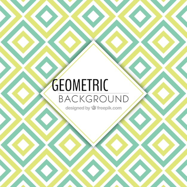 Free vector geometric background in green tones