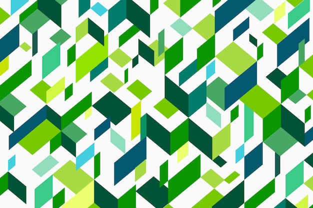 Geometric background in green tones