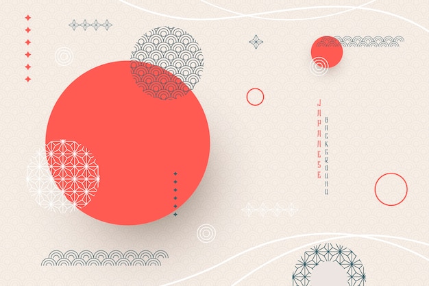 Geometric background in japanese style Free Vector