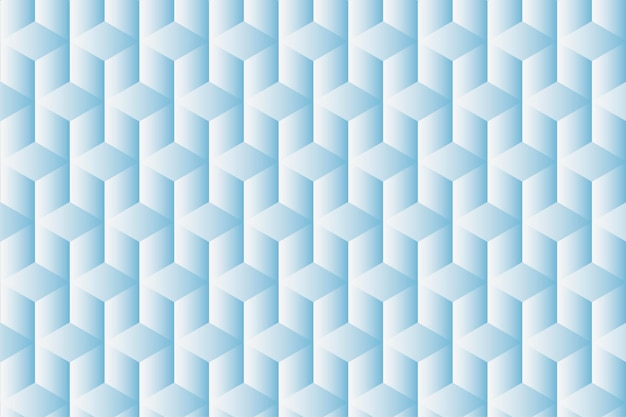 Geometric background vector in blue cube patterns