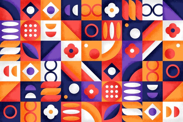 Geometric background with different shapes