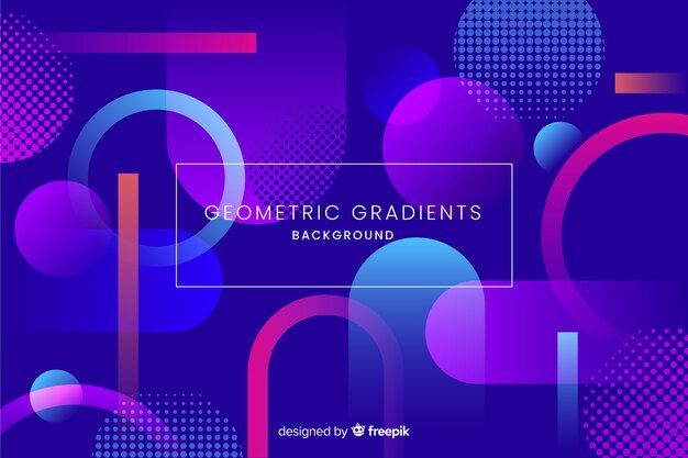 Geometric background with gradient parts