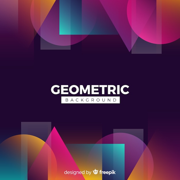 Free vector geometric background with gradients