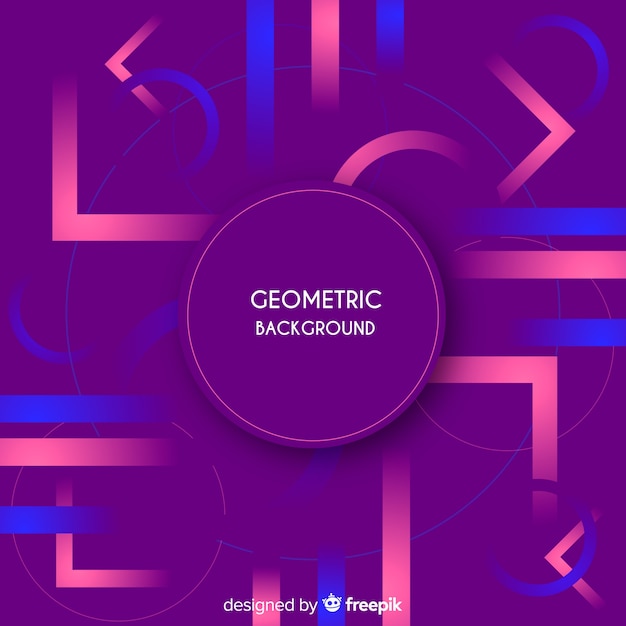 Free vector geometric background with gradients