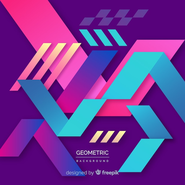 Geometric background with gradients