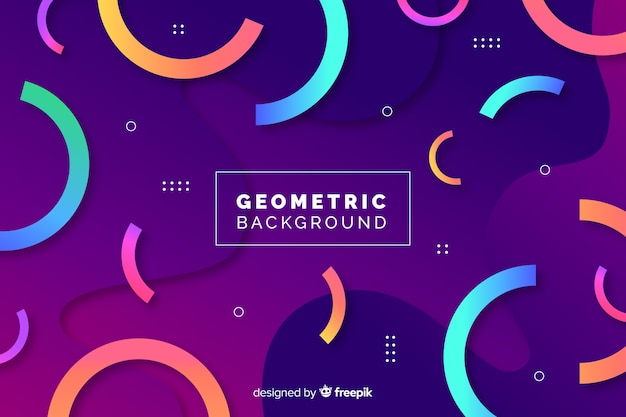 Geometric background with gradients