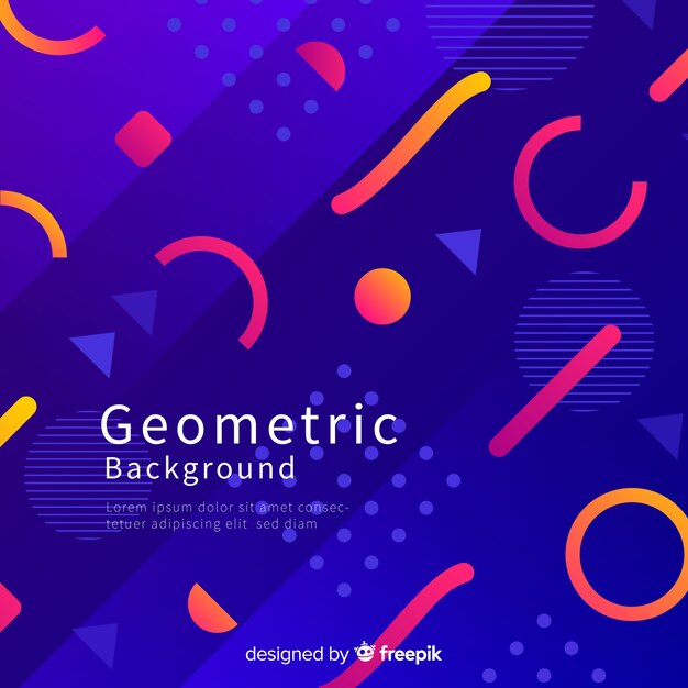 Geometric background with gradients