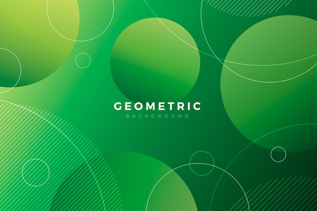 Геометрический фон с зелеными фигурами