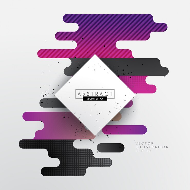 Free Vector geometric background with purple round shapes 