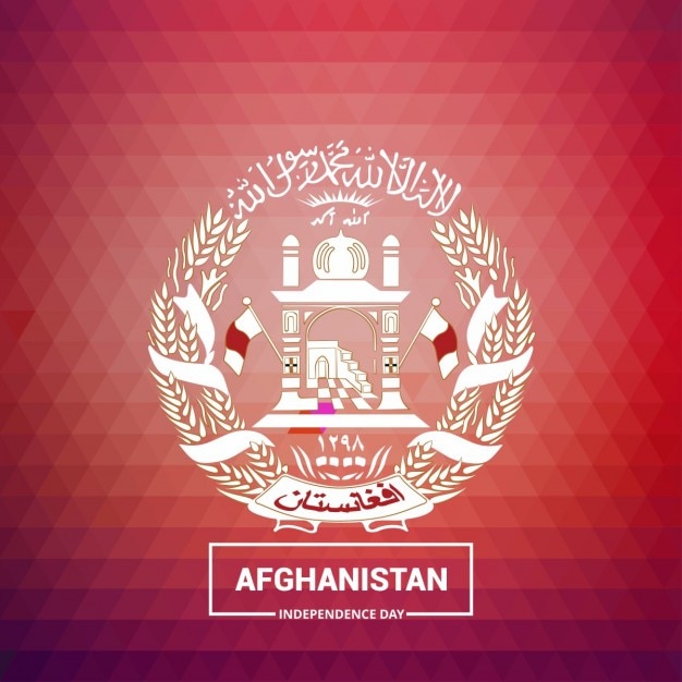 Geometric background with the symbol of afghanistan