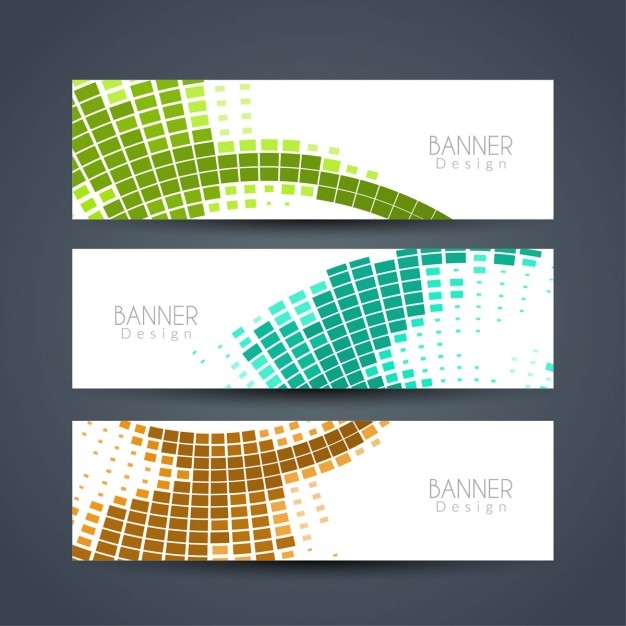 Free vector geometric banner, circular shapes