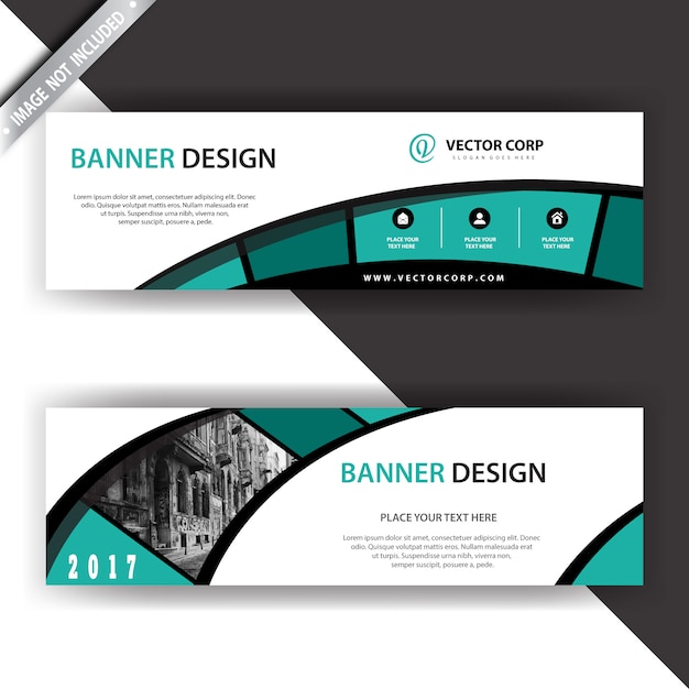 Geometric Banner Design – Free Vector Template Download