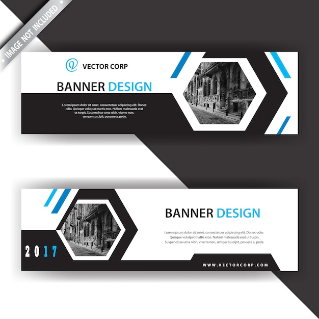 Free vector geometric banner design