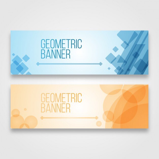 Geometric banners design