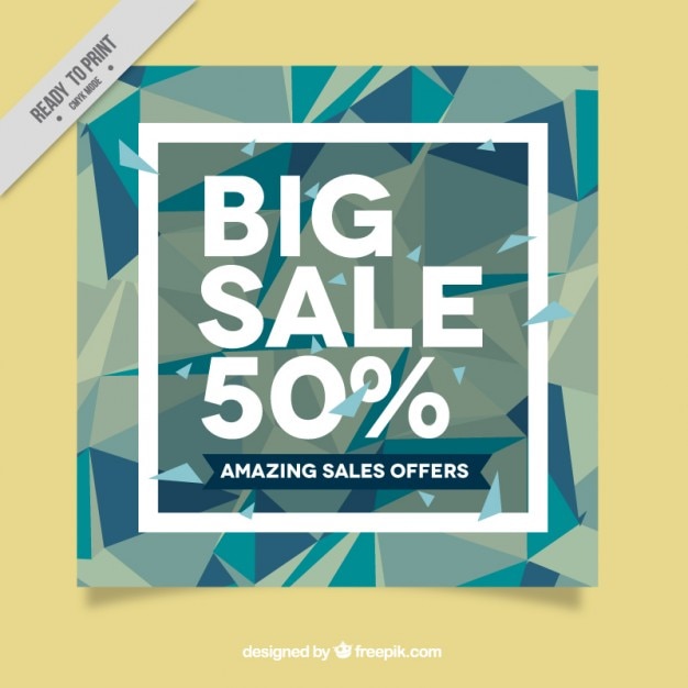 Free vector geometric big sale flyer