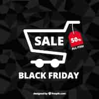 Free vector geometric black friday background