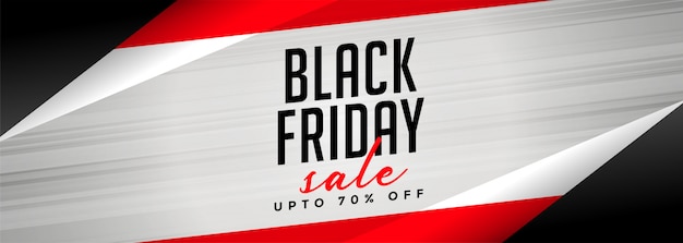 Free vector geometric black friday sale banner stylish