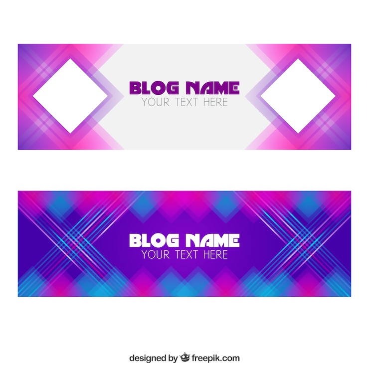 मुफ़्त वेक्टर geometric blog banners